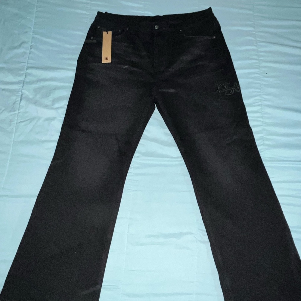 Ksubi Charcoal Denim Pants..size 40 never worn flare/bootcut